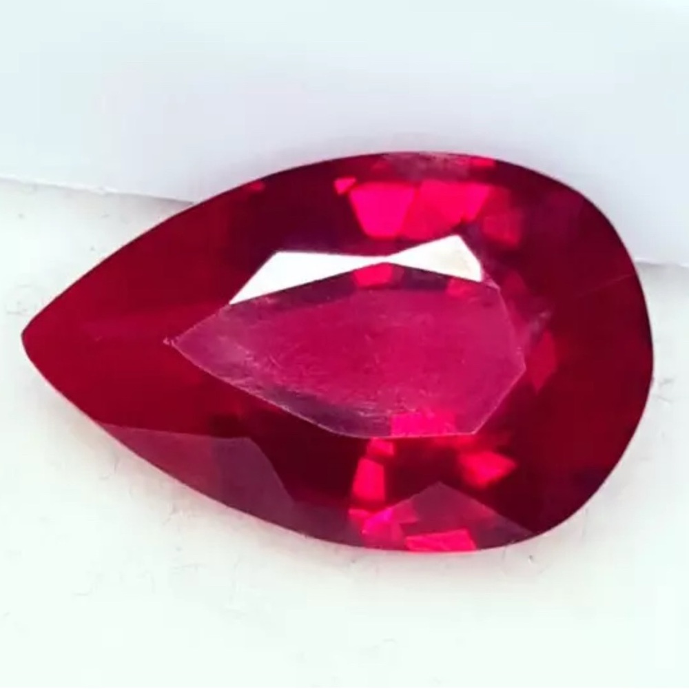 Elegant Red Pear Cut Certified Natural 8.92 Ruby